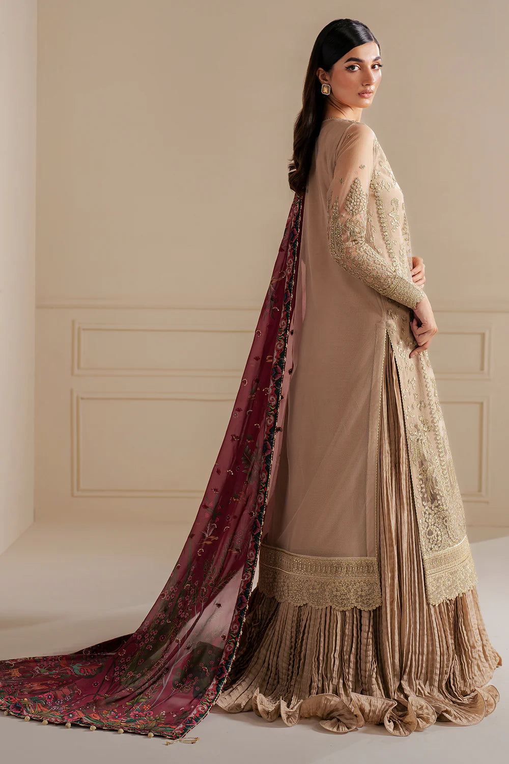 Jazmin 3Pc Embroidered Net Suit UN-4022 gulbuy.com