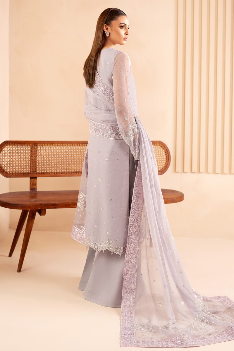 Farasha 3Pc Embroidered Chiffon Suit Vivid gulbuy.com
