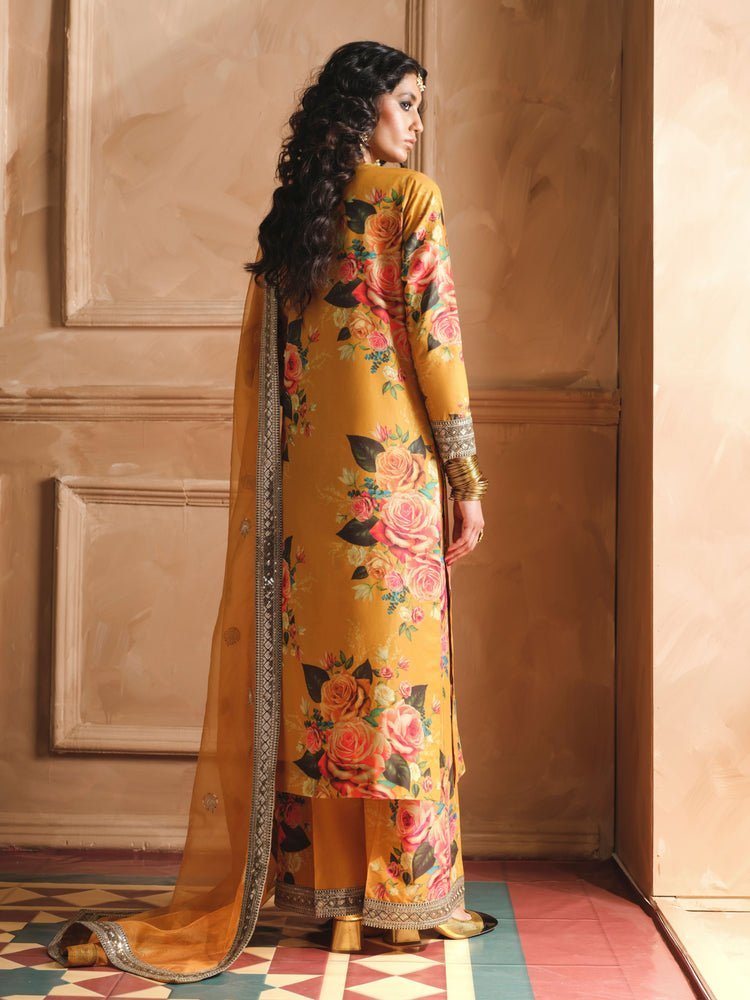 Trending Embroidered Lawn Kurta Dupatta Trouser (Rukh)