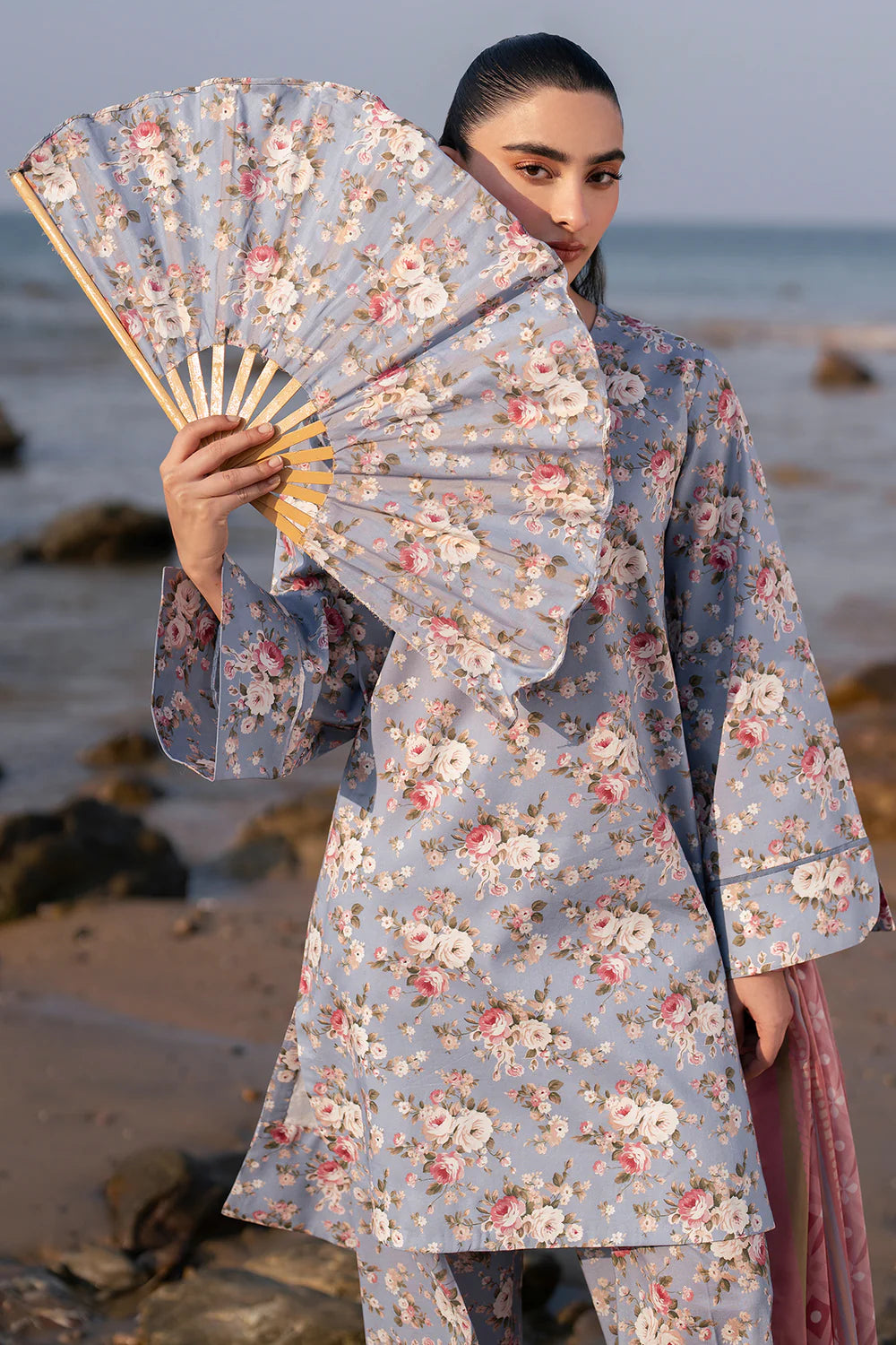 Jazmin 3Pc Digital Printed Lawn Suit USE-9154 gulbuy.com
