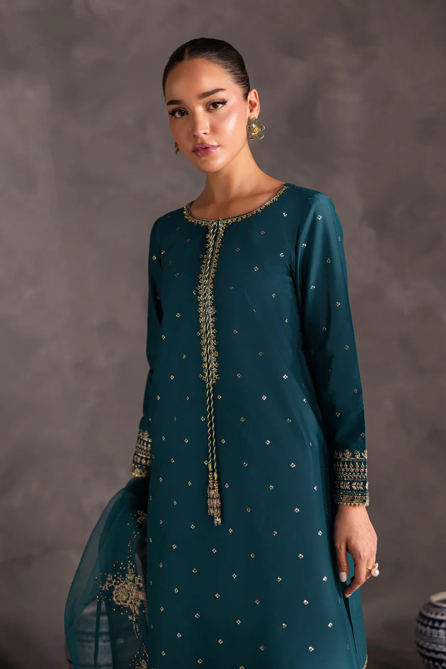 Batik 3Pc Embroidered Cotton Suit Maand gulbuy.com