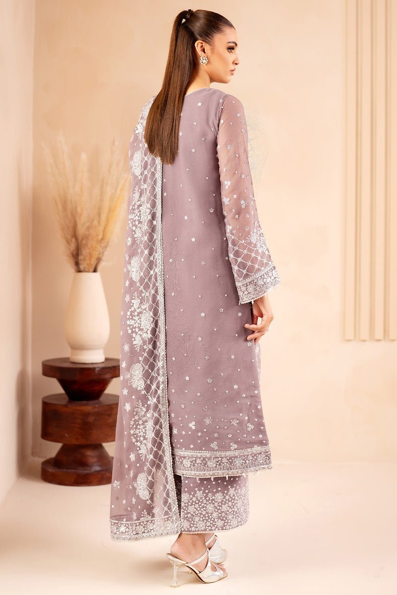Farasha 3Pc Embroidered Chiffon Suit Vista gulbuy.com