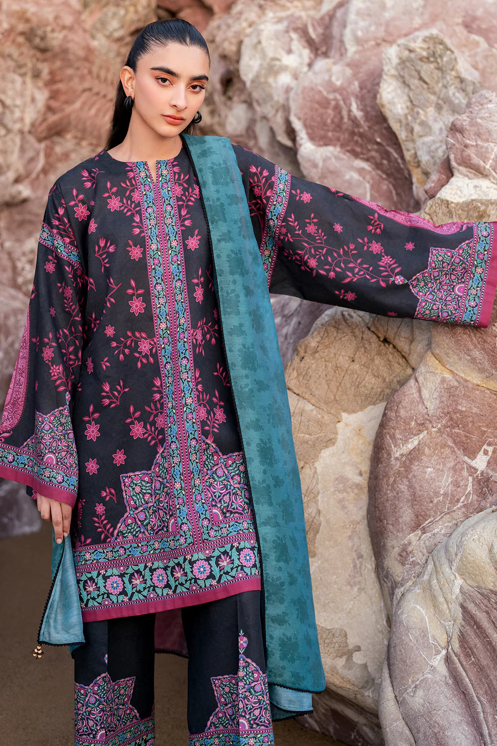 Jazmin 3Pc Digital Printed Lawn Suit USE-9164 gulbuy.com