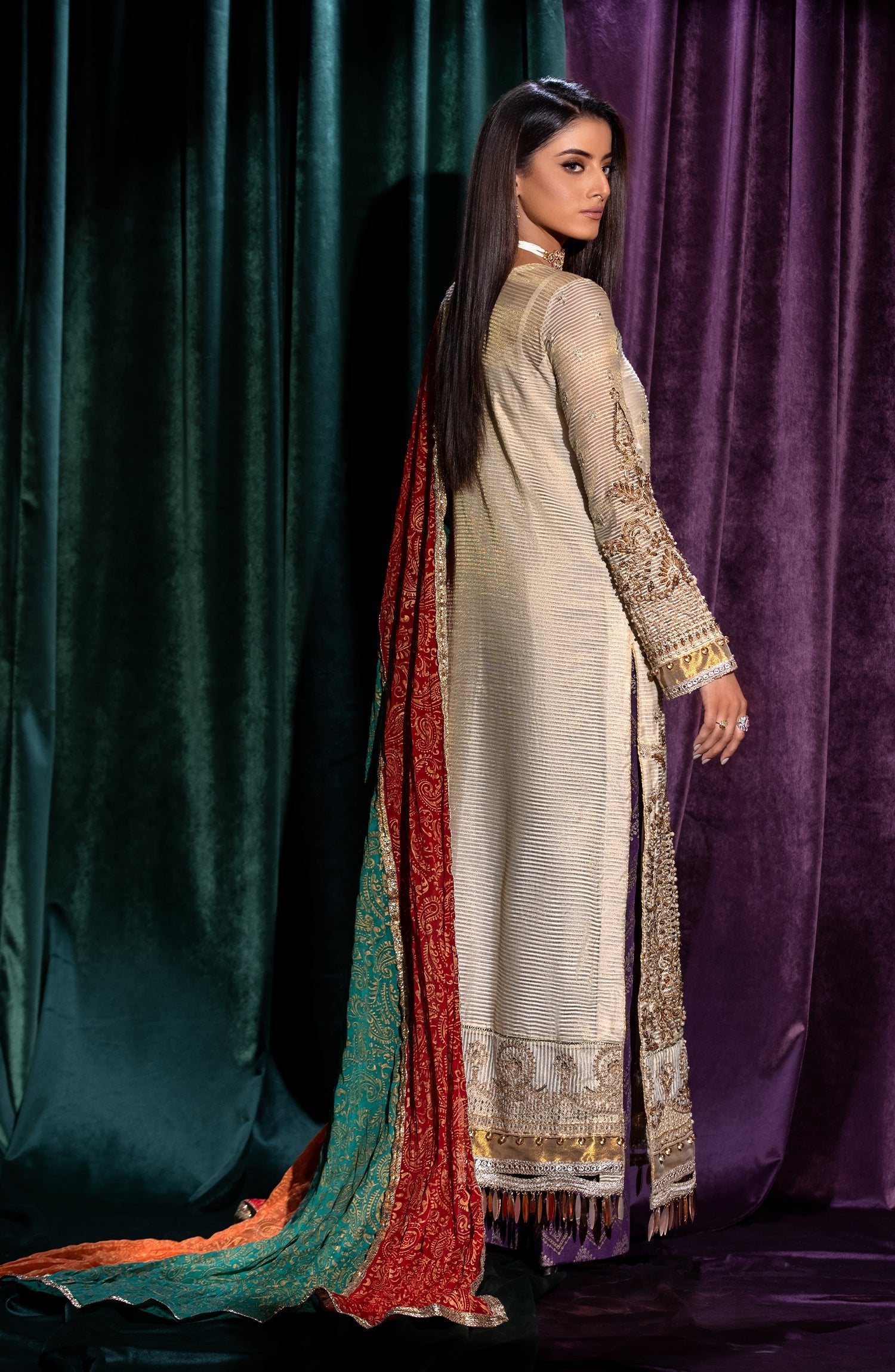 MARYUM & MARIA 3PC EMBROIDERED LUXURY SUIT (MFD-126)