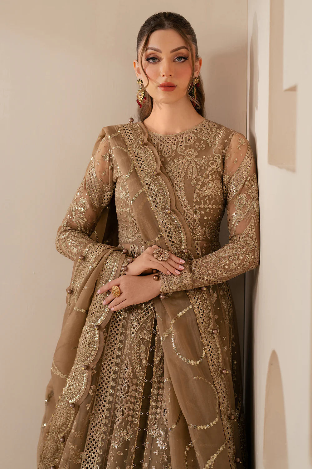 Jazmin 3Pc Embroidered Chiffon Suit WF'25-04 gulbuy.com