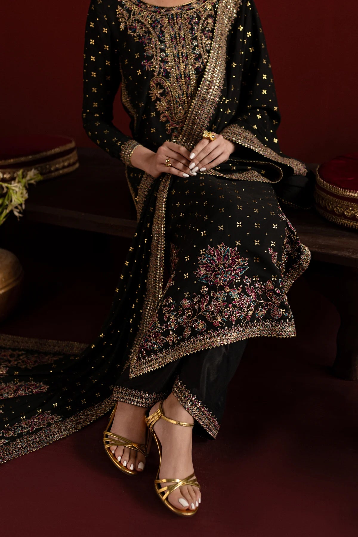 Batik 3Pc Embroidered chiffon?Suit Tabeer gulbuy.com
