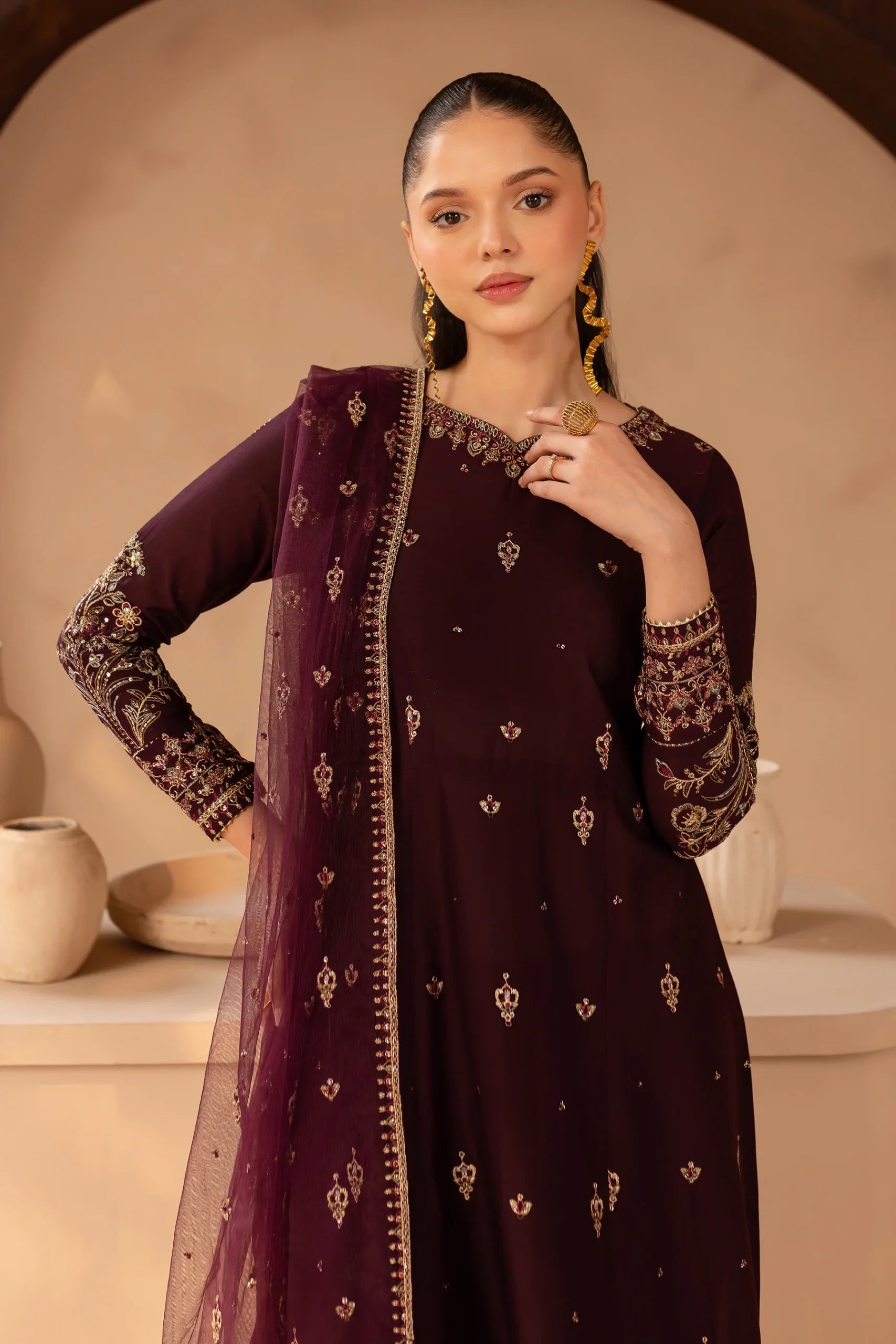Batik 3Pc Embroidered Lawn Suit Mystic Haze gulbuy.com