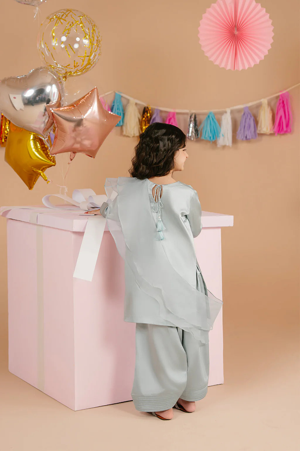 Vanya 3Pc Embroidered Silk Kids Suit ME-19 gulbuy.com
