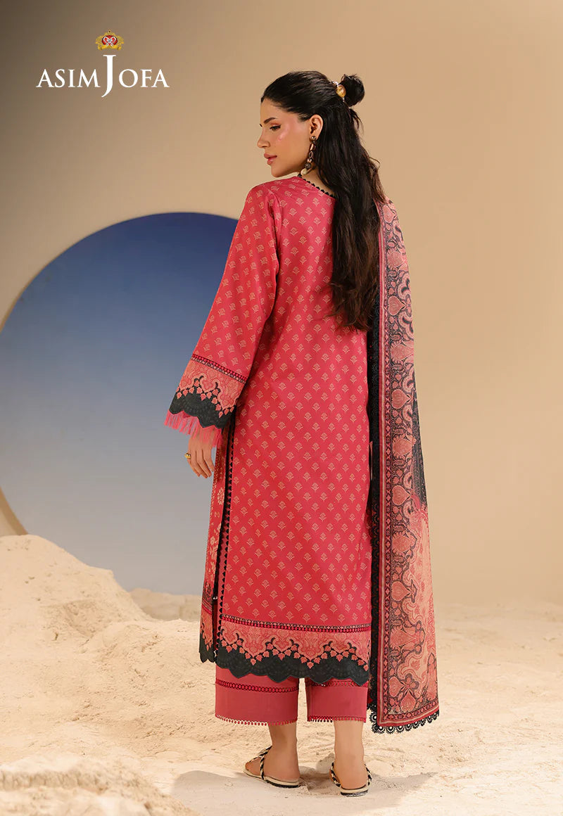 Asim Jofa 3Pc Printed Lawn Suit AJUBU-34 gulbuy.com