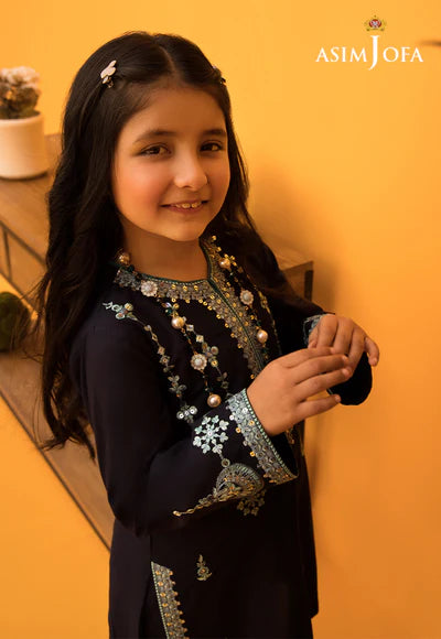 Asim Jofa 2Pc Embroidered CAMBRIC Kids Suit AJKC-09 gulbuy.com