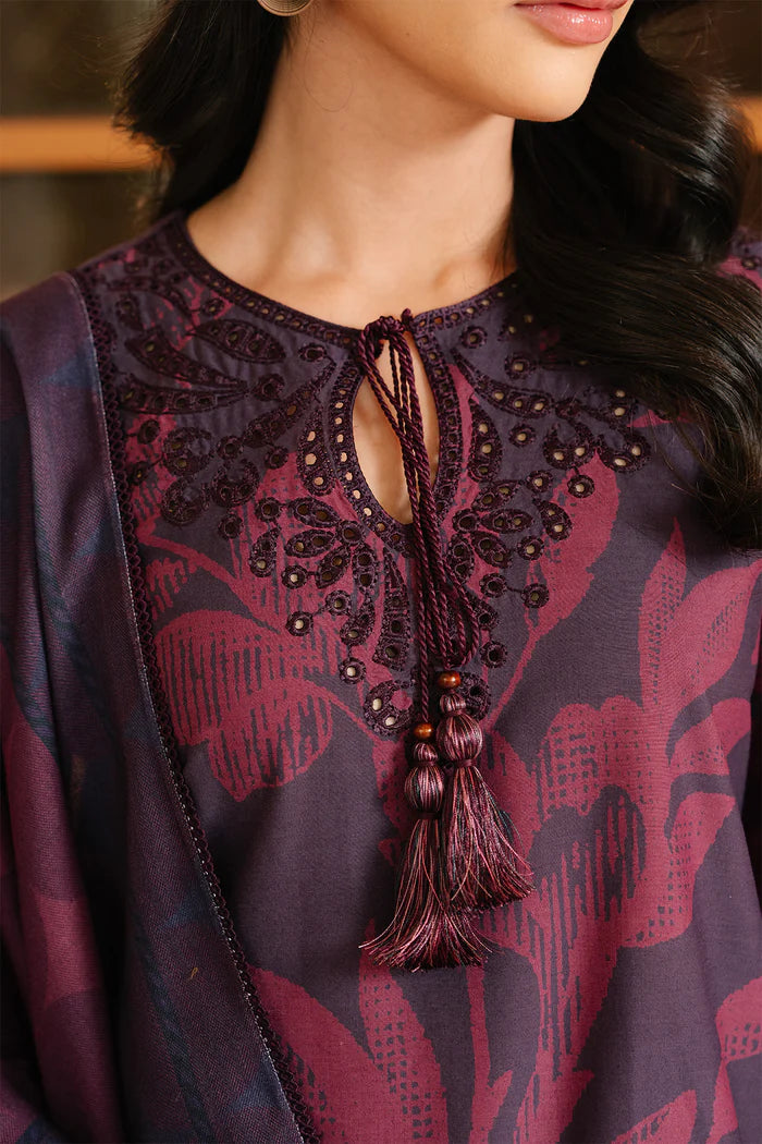 Jazmin 3Pc Printed Viscose khaddar UW-0133 gulbuy.com