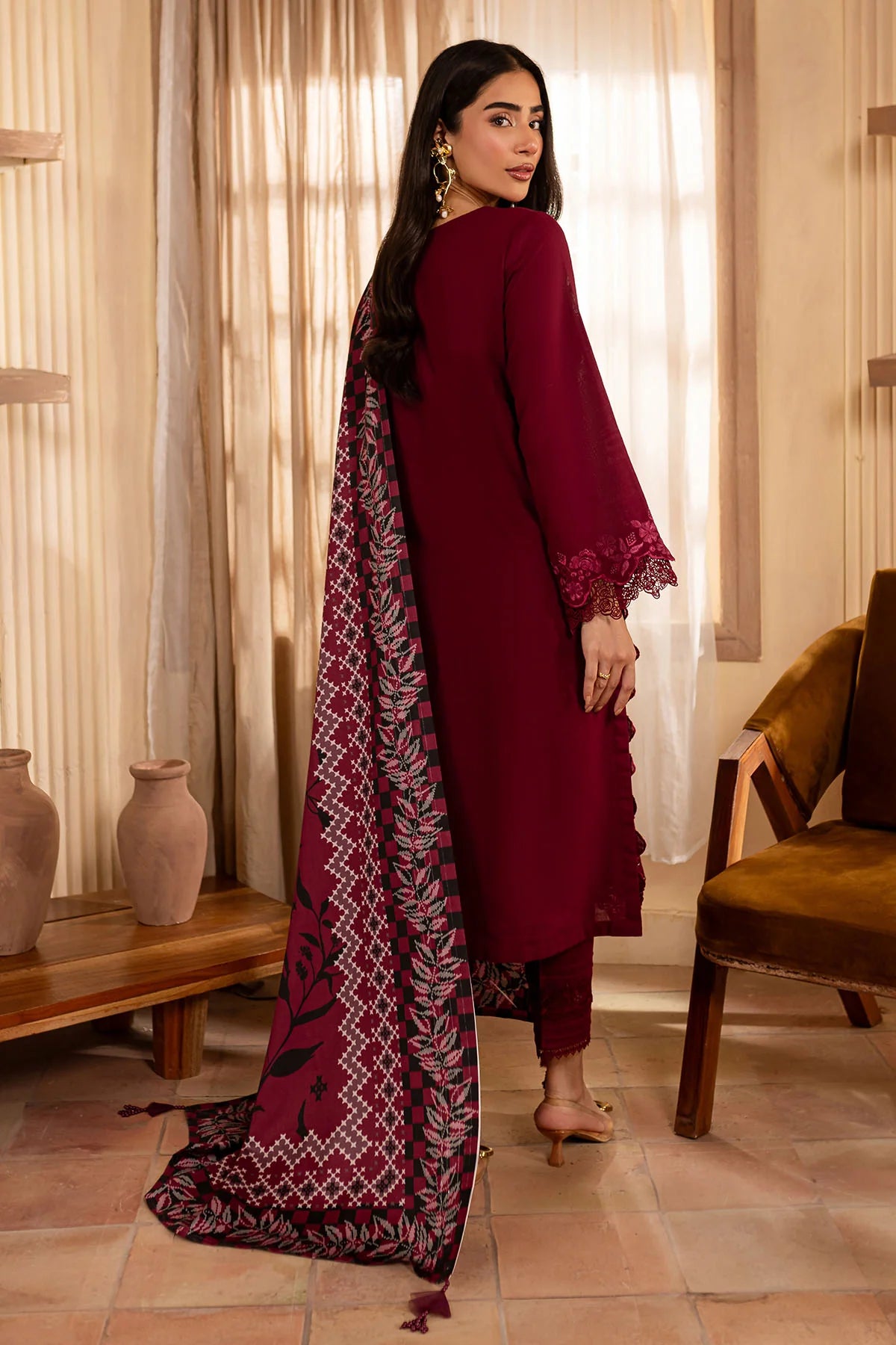 Nureh 3Pc Embroidered Khaddar Suit NP-578 gulbuy.com