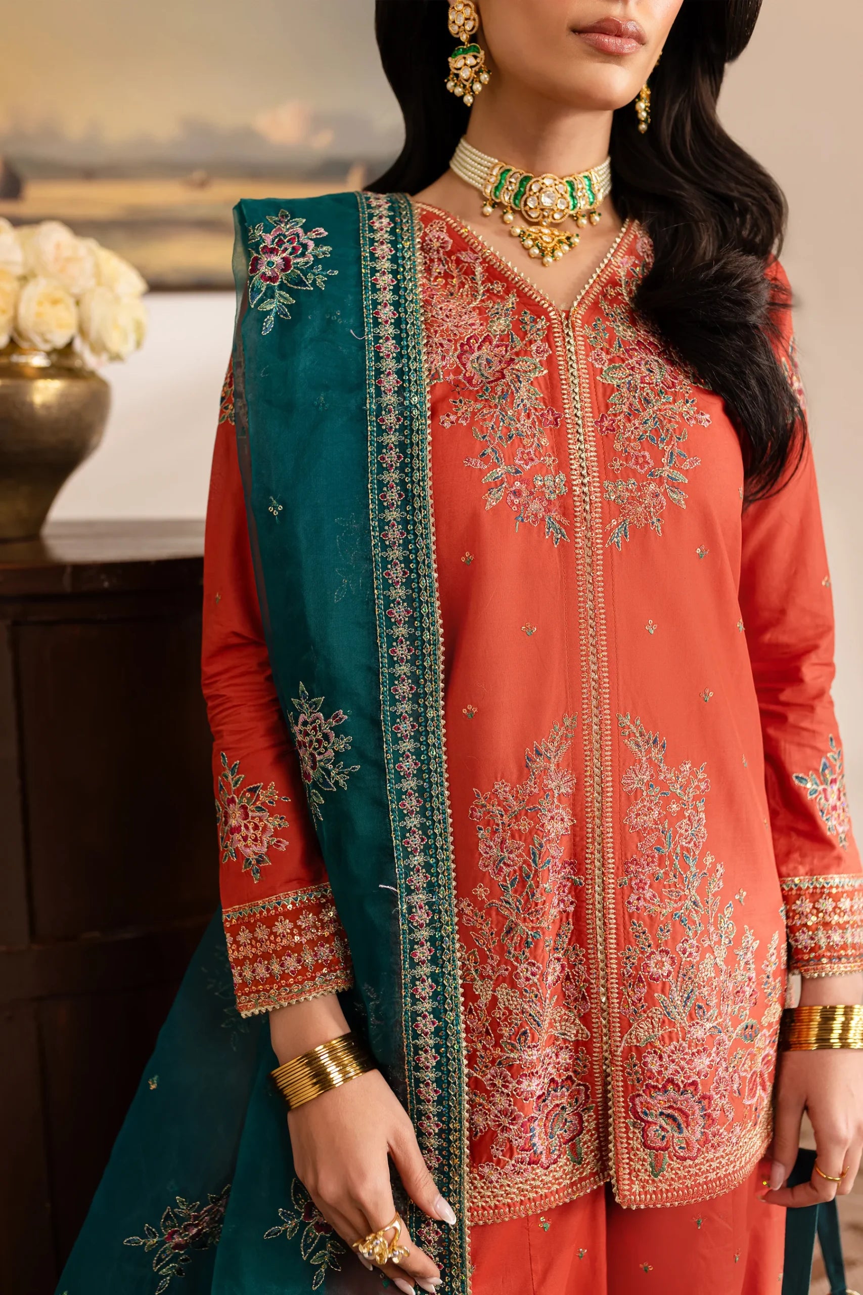 Batik 3Pc Embroidered Lawn Suit Dalisay gulbuy.com