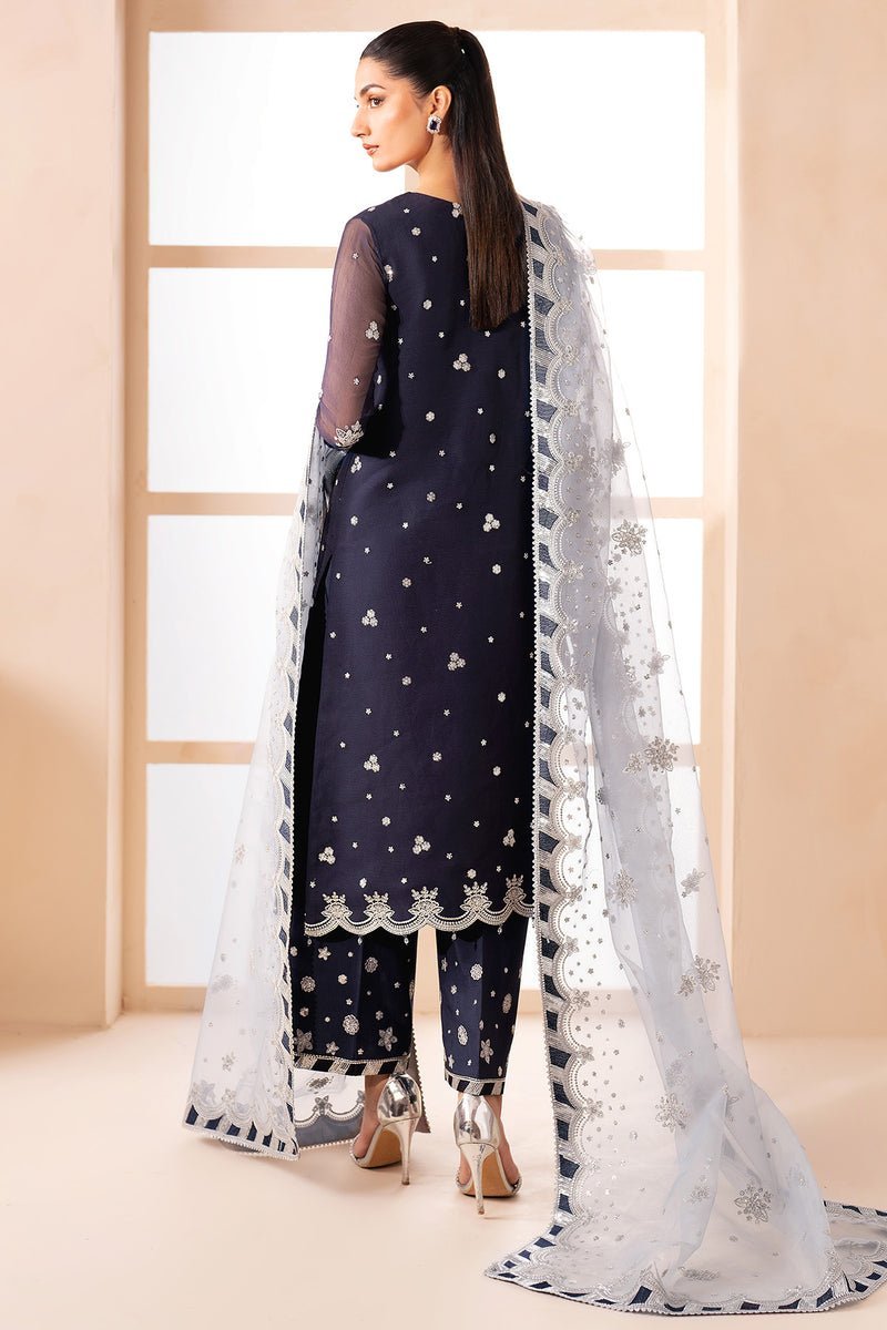 Farasha 3Pc Embroidered Chiffon Suit Breeze gulbuy.com