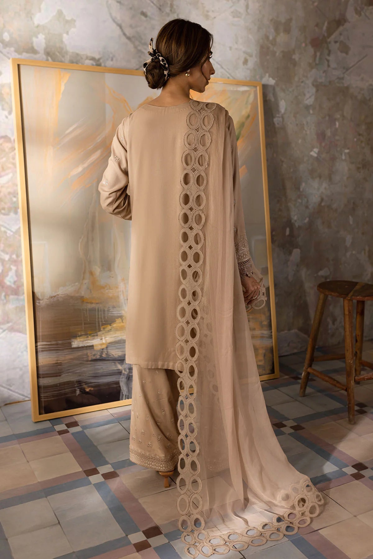 Nureh 3Pc Embroidered Chiffon Suit NP-568 gulbuy.com