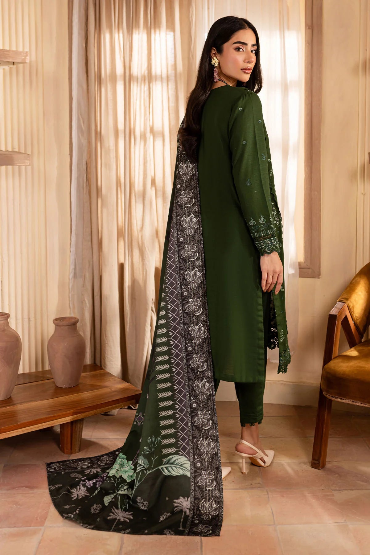 Nureh 3Pc Embroidered Khaddar Suit NP-579 gulbuy.com