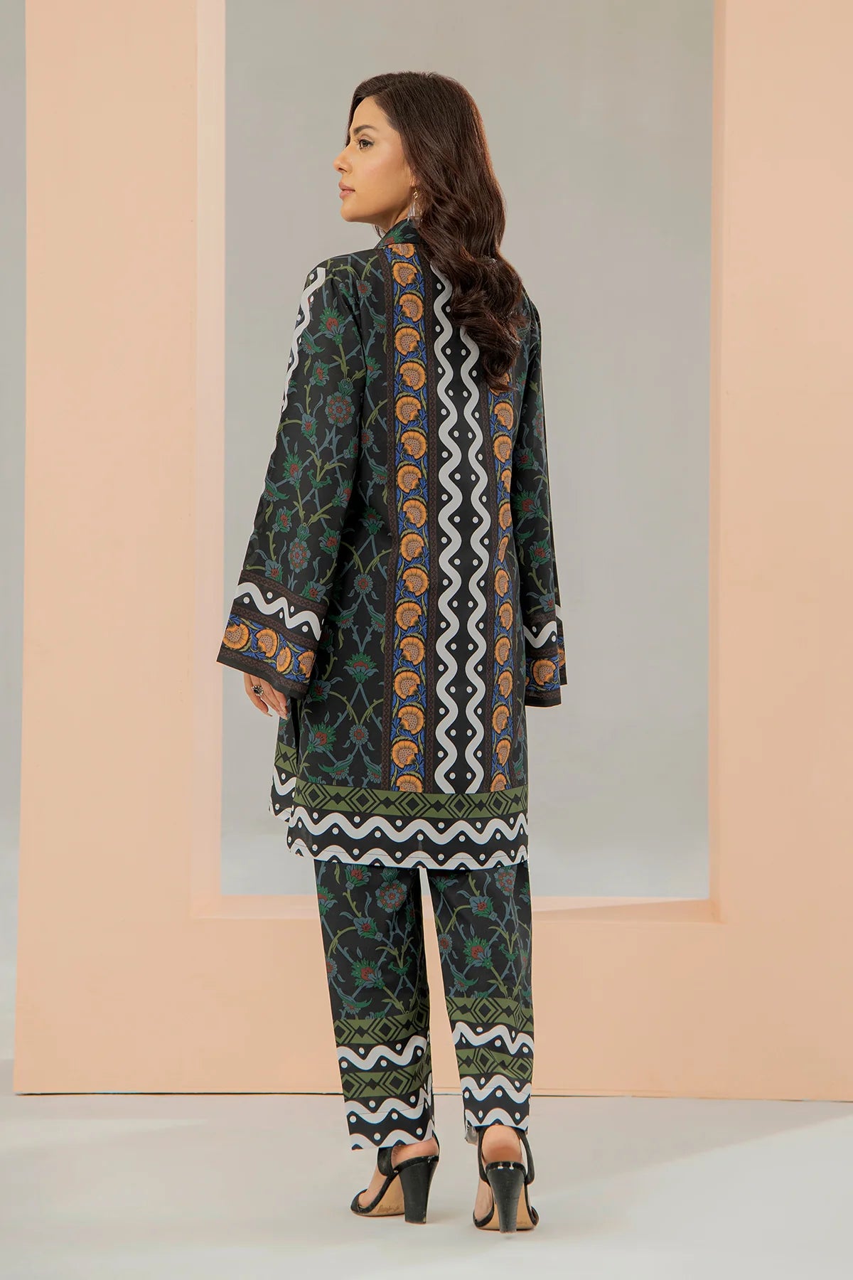 Be Yourself 2Pc Printed Cotton Silk Suit BA-011 gulbuy.com