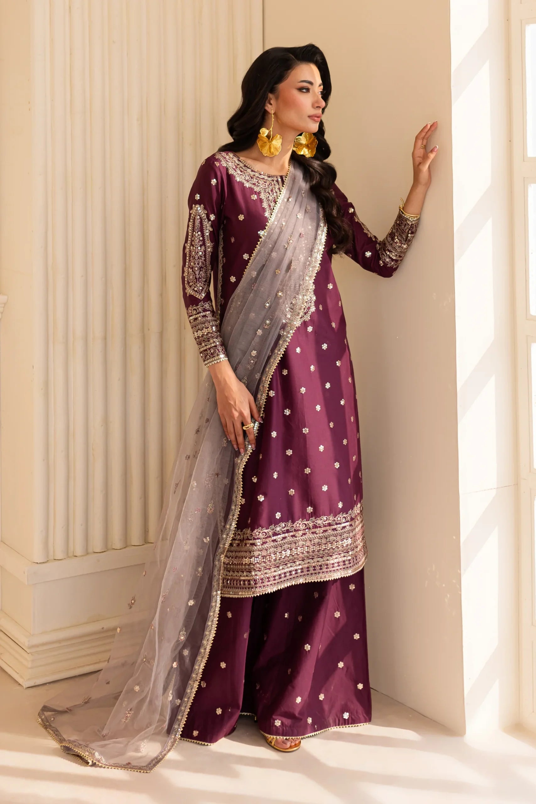 Batik 3Pc Embroidered Lawn Suit Lavish gulbuy.com