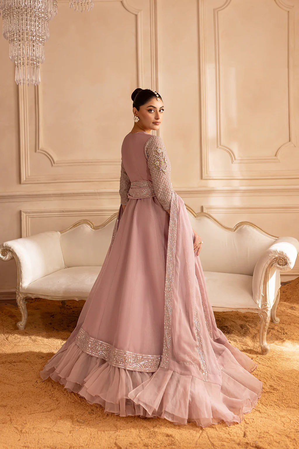 Vanya 3Pc Embroidered chiffon Suit ML-06 gulbuy.com