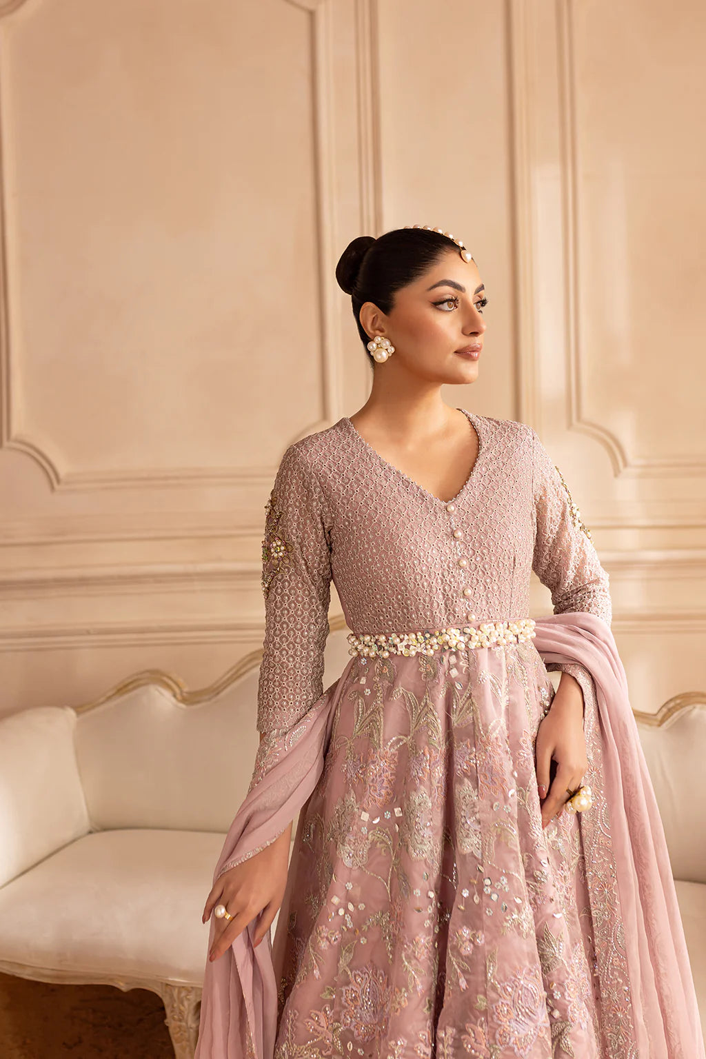 Vanya 3Pc Embroidered chiffon Suit ML-06 gulbuy.com