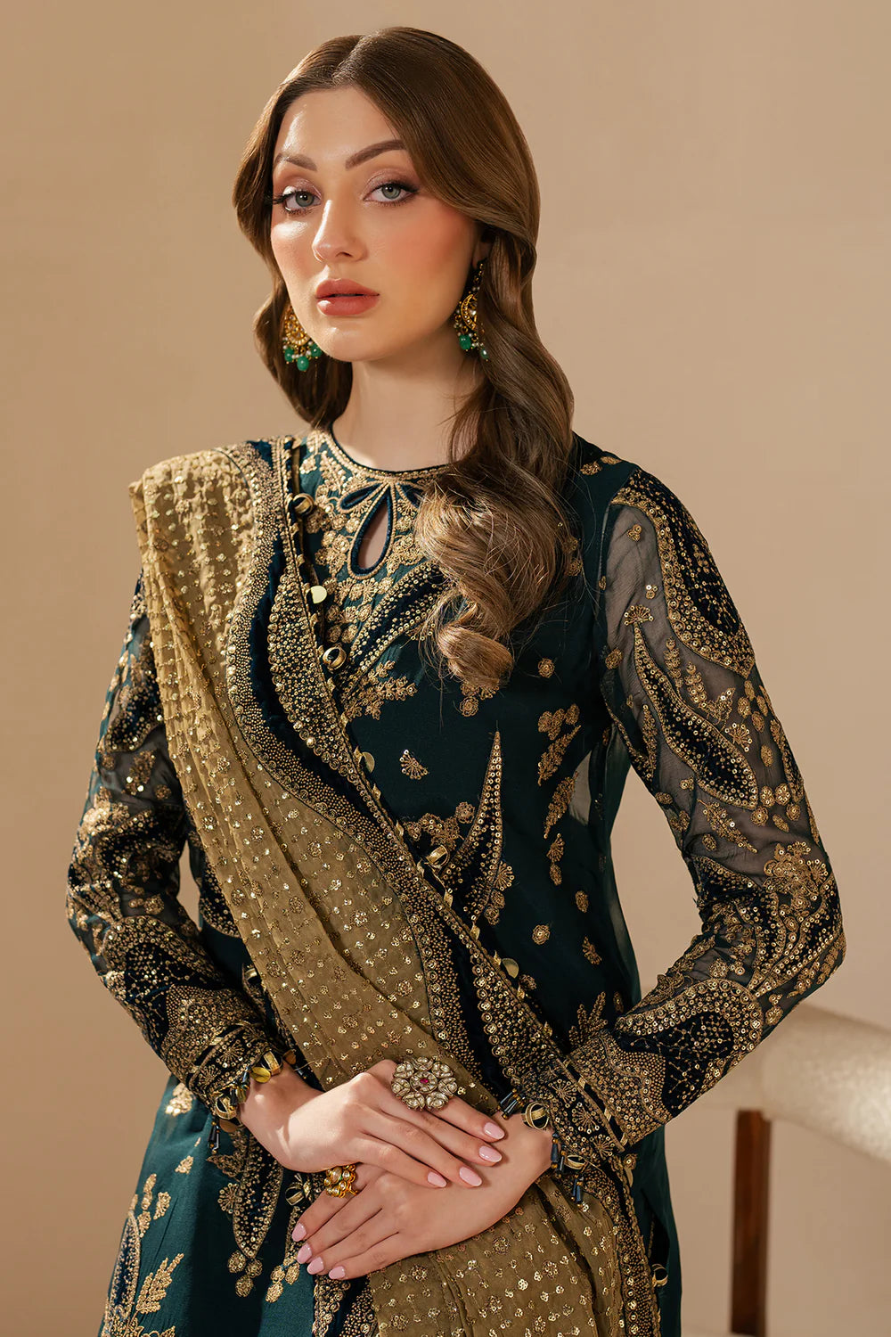 Jazmin 3Pc Embroidered Chiffon Suit WF'25-06 gulbuy.com