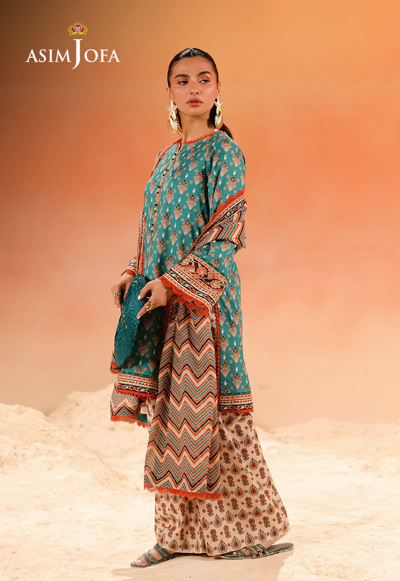 Asim Jofa 3Pc Printed Lawn Suit AJUBU-30 gulbuy.com
