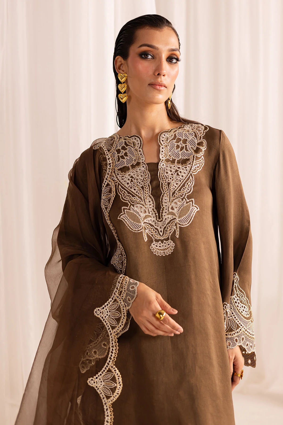 Nureh 3Pc Embroidered Silk Suit NP-653 gulbuy.com