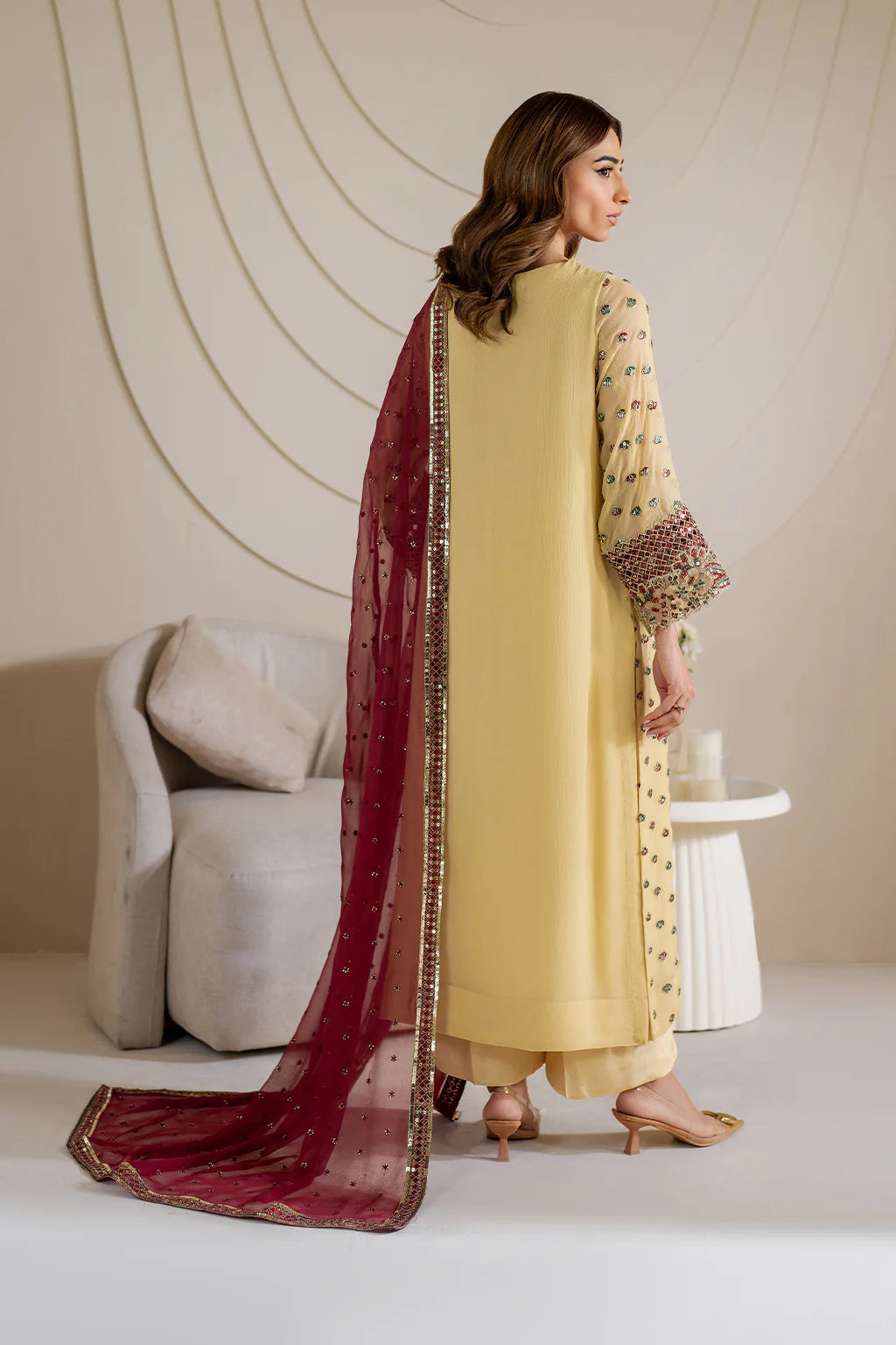 Iznik 3Pc Embroidered Chiffon Suit CC-61 gulbuy.com