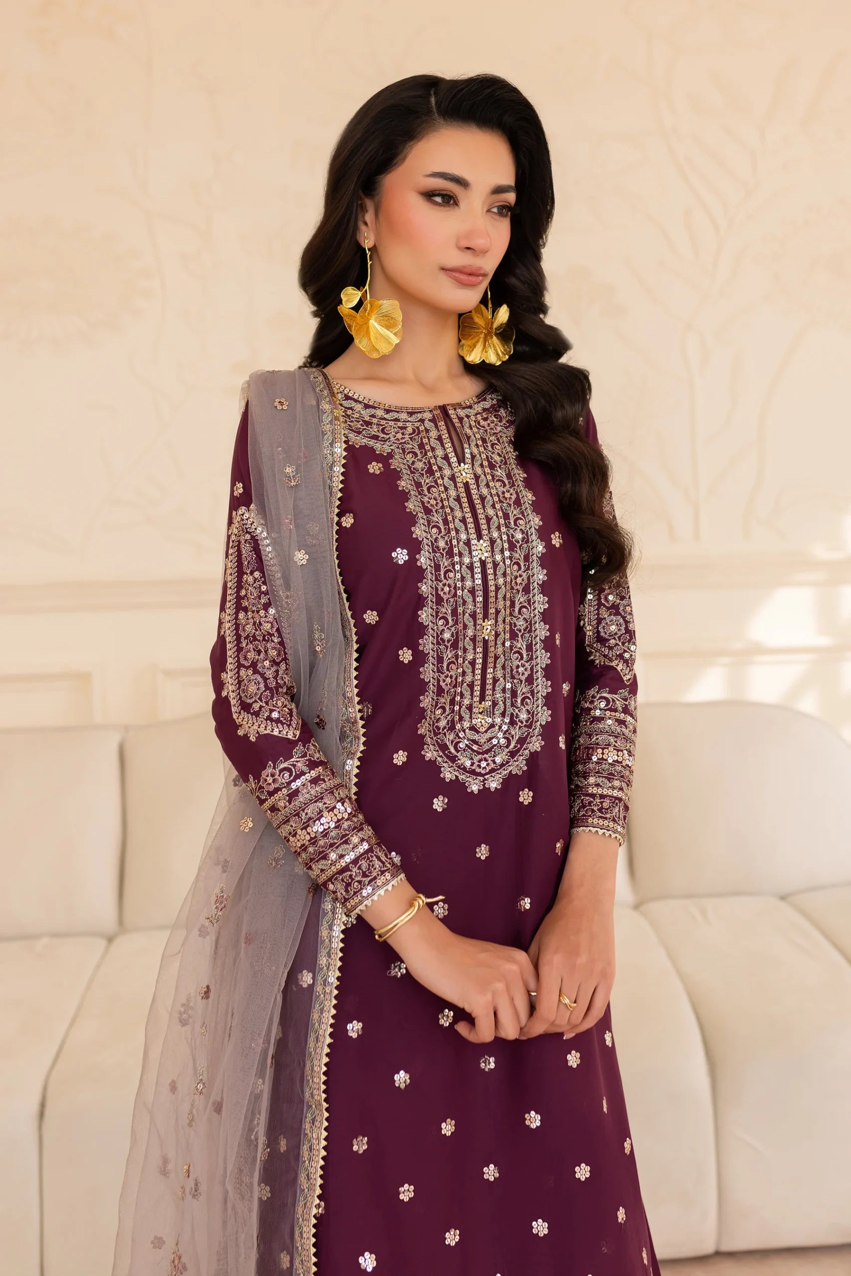 Batik 3Pc Embroidered Lawn Suit Lavish gulbuy.com