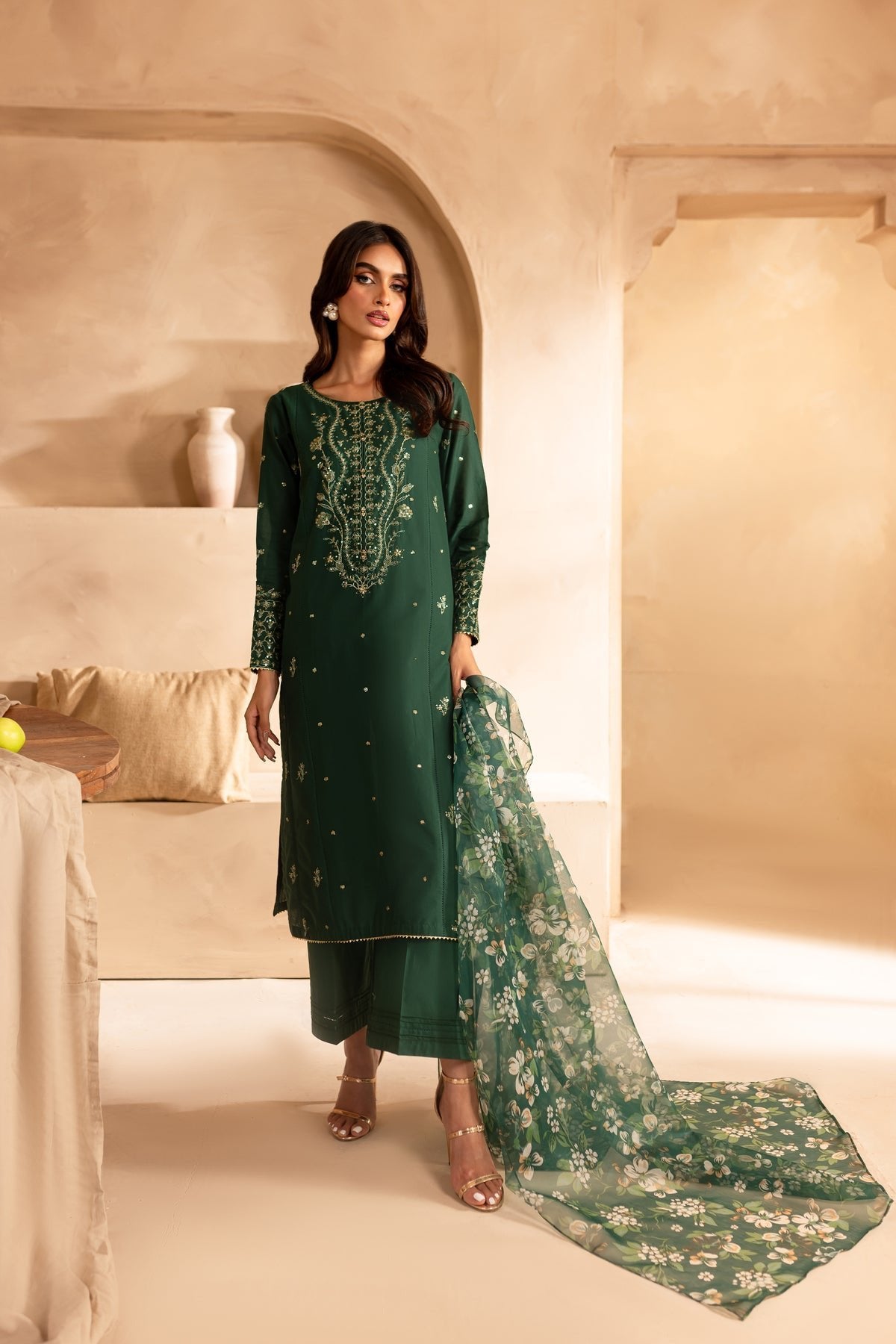 Batik 3Pc Embroidered Lawn Suit (Sage-Green-3Pc) Batik 3Pc Embroidered Lawn Suit (Sage-Green-3Pc)