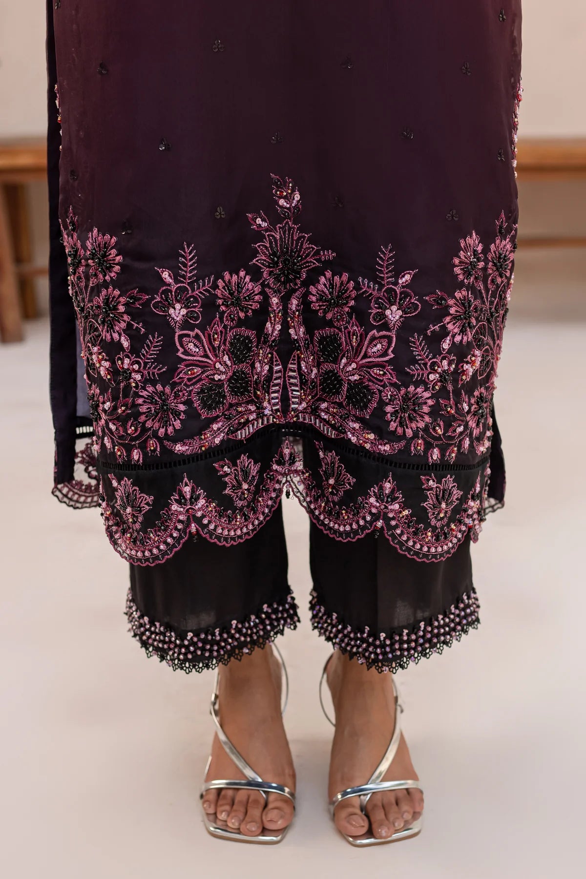Batik 3Pc Embroidered Organza Suit Magnolia gulbuy.com