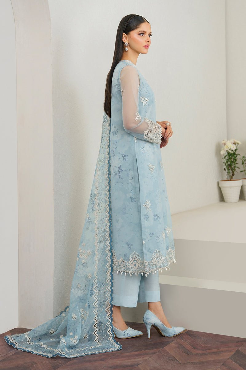 BAROQUE 3PC EMBROIDERED ORGANZA SUIT (BQU-UF-D522)