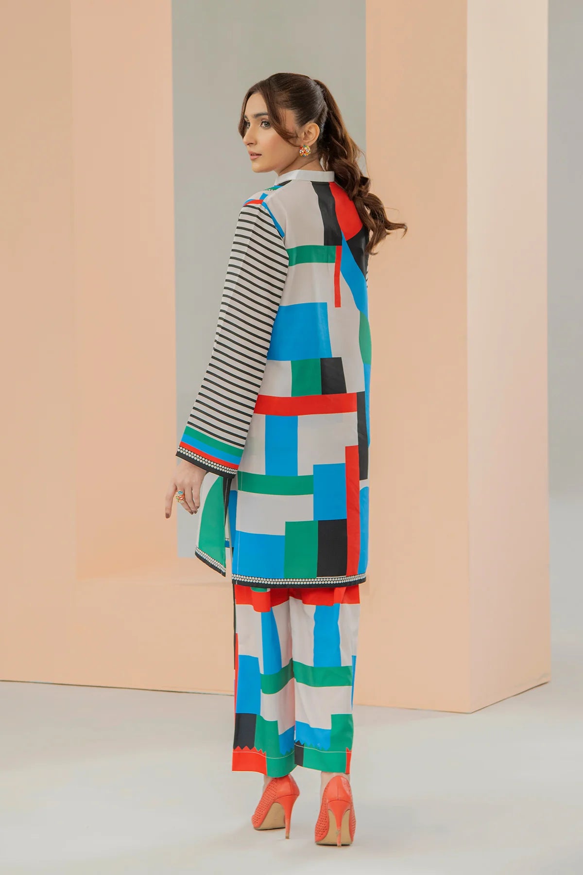Be Yourself 2Pc Printed Cotton Silk Suit BA-012 gulbuy.com