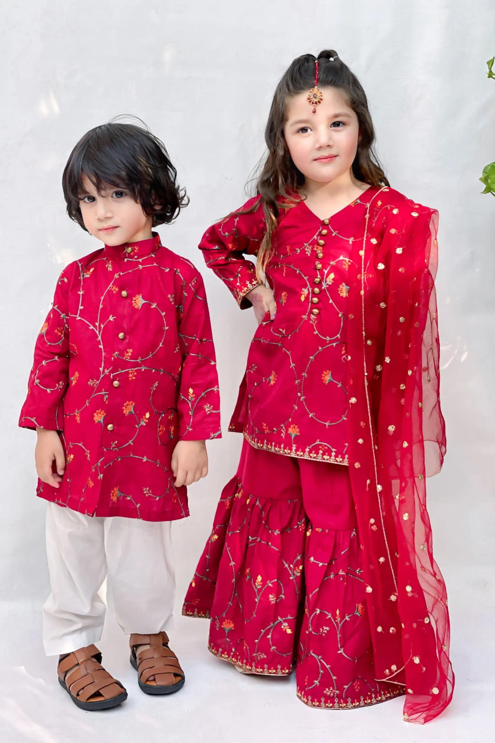 Kastoor 3Pc Embroidered Lawn Kids Suit KK-076 gulbuy.com