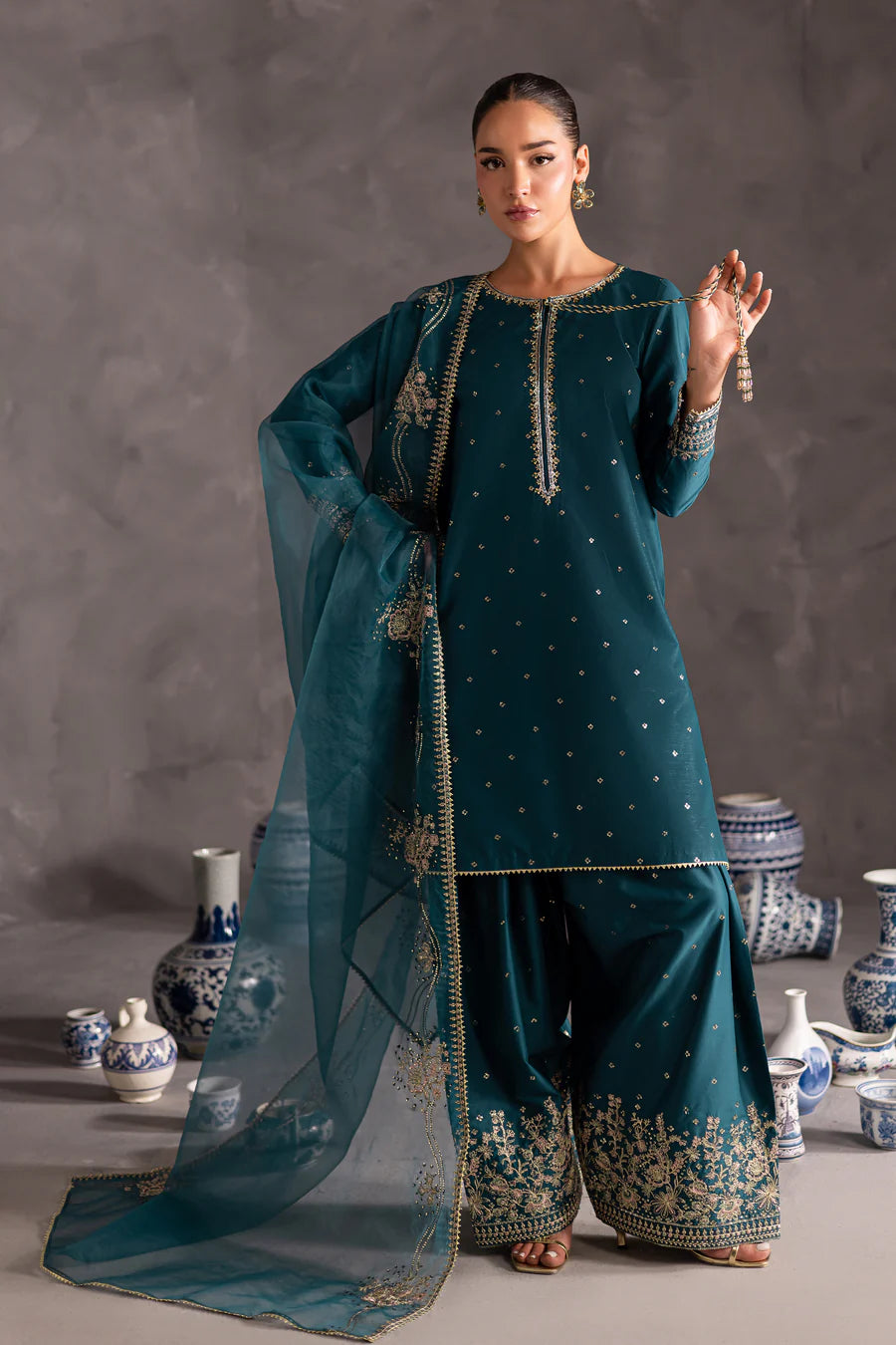 Batik 3Pc Embroidered Cotton Suit Maand XL gulbuy.com