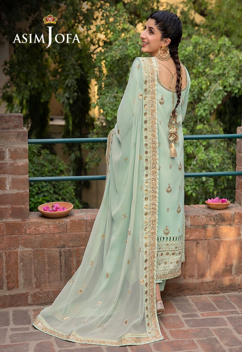 ASIM JOFA 3 PIECE EMBROIDERED ORGANZA SUIT (AJSW-11) gulbuy.com