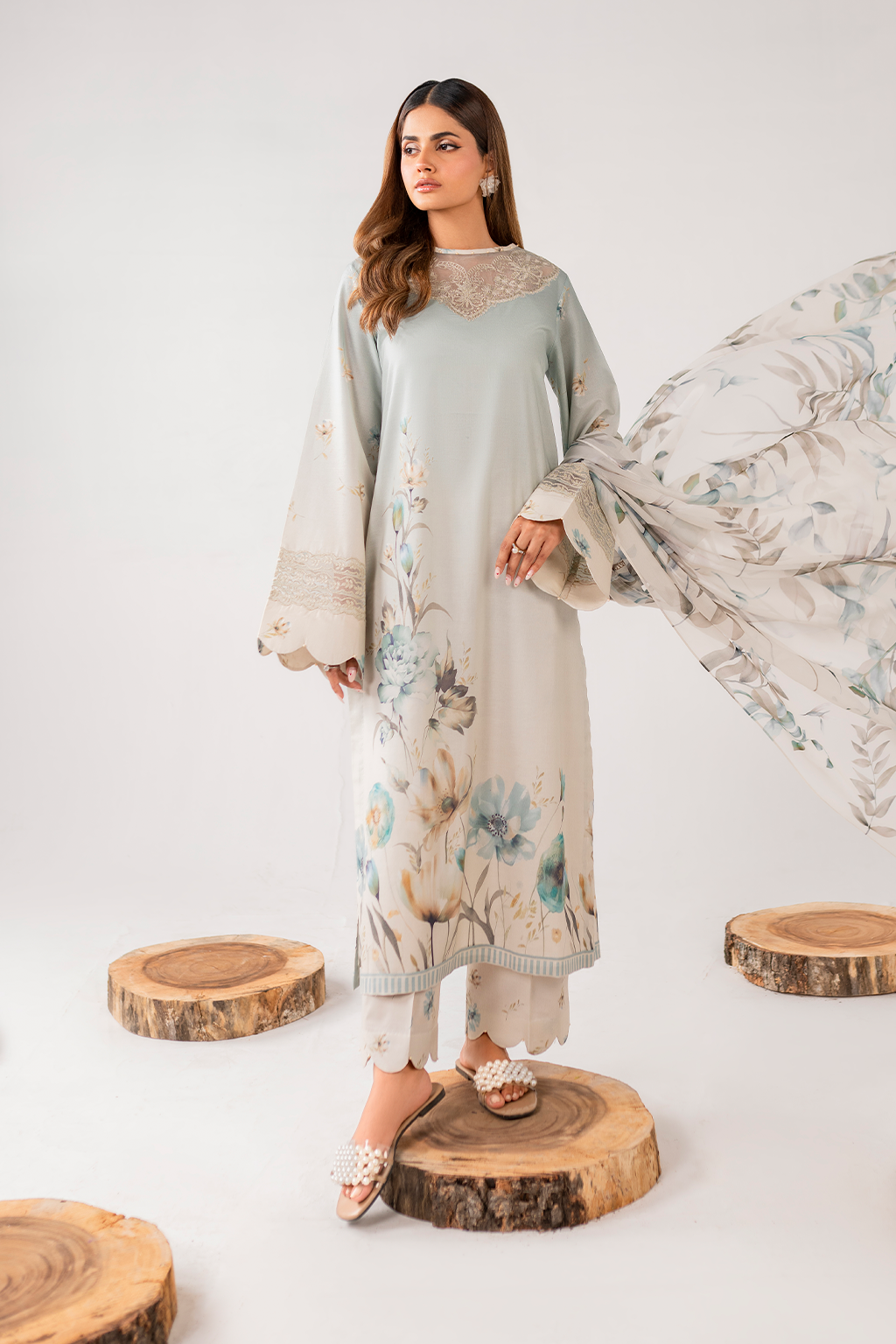 3 PIECE IZNIK PRINTED LAWN SUIT (UE-269)