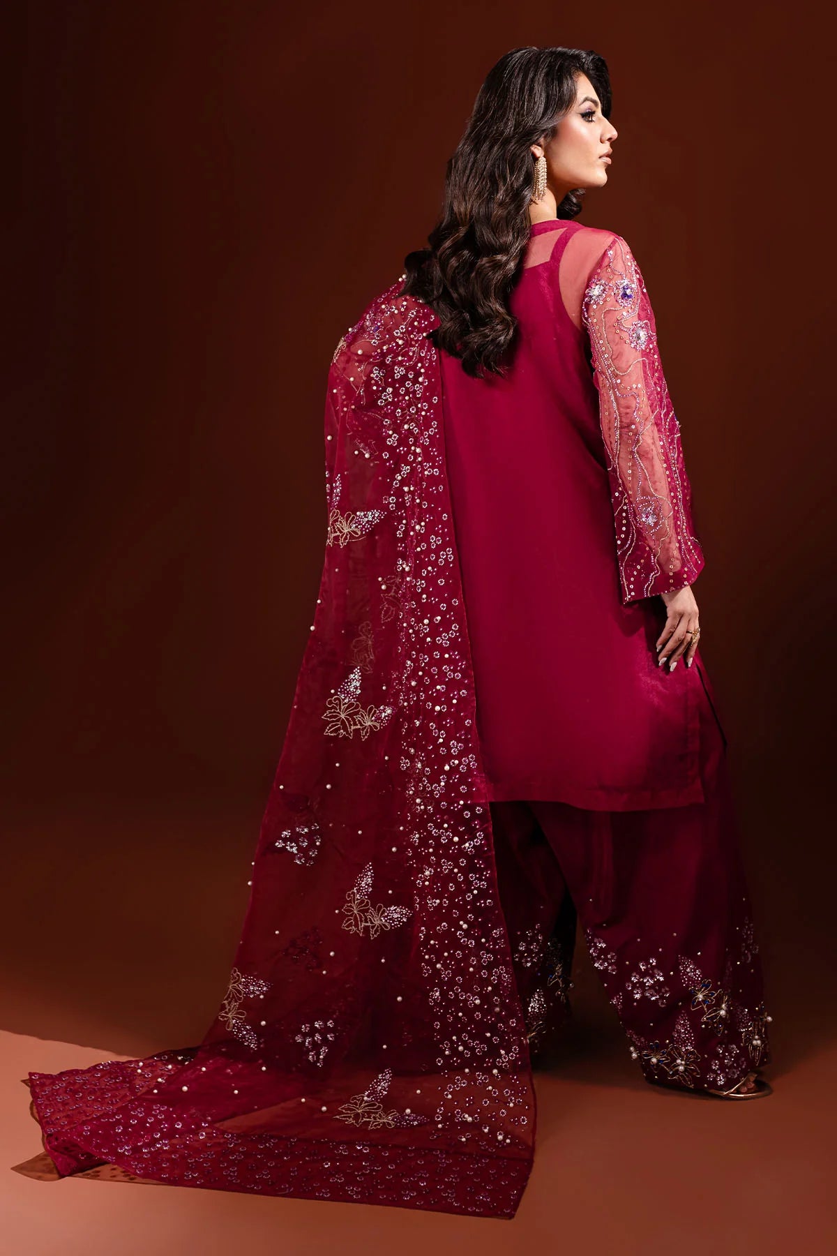 Nureh 3Pc Embroidered Organza Suit NP-469 gulbuy.com