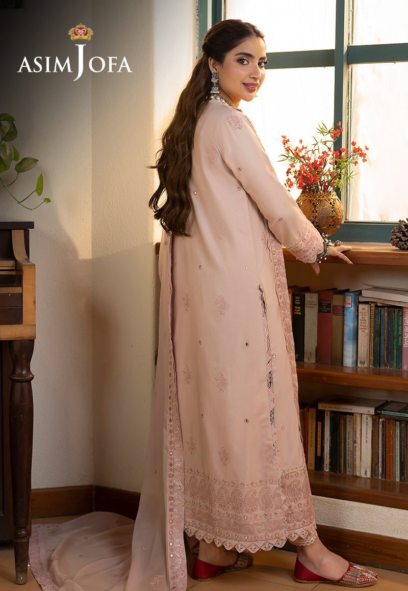 ASIM JOFA 3 PIECE EMBROIDERED SILK SUIT (AJSW-07) gulbuy.com
