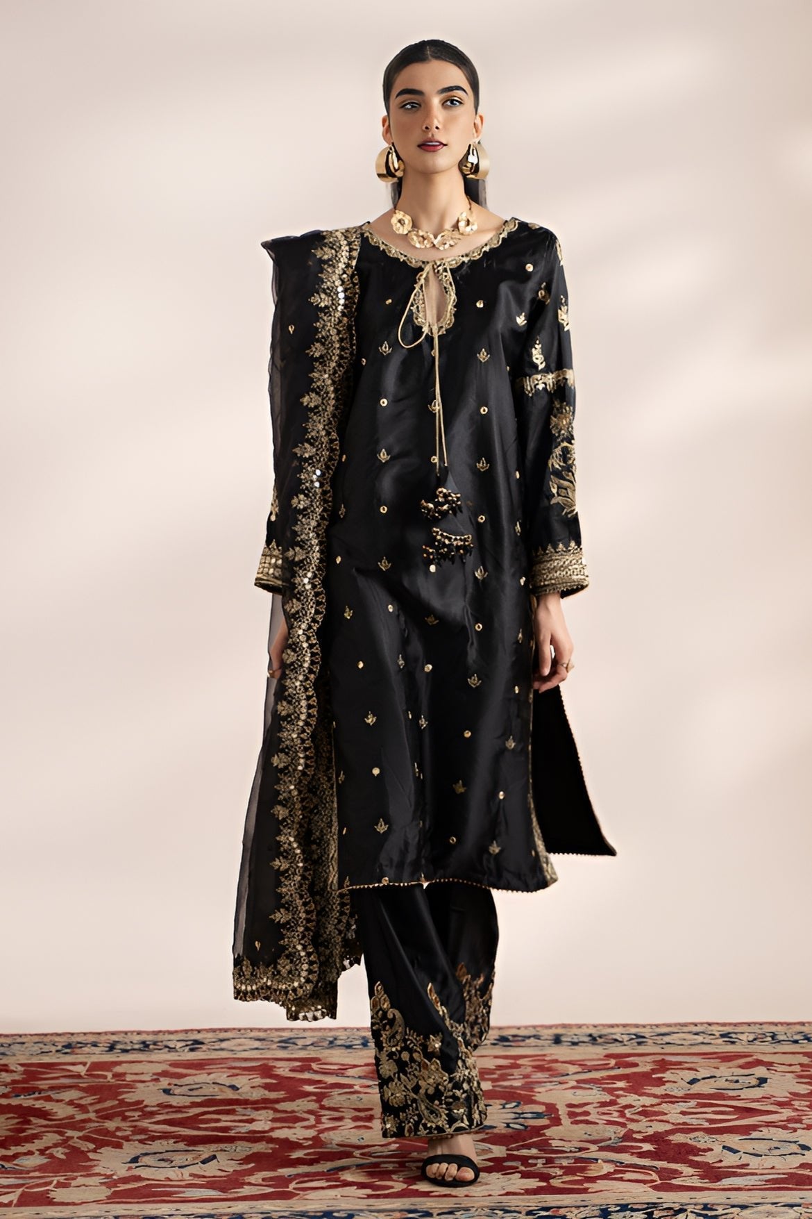 Ethnic 3Pc Embroidered khaddar Suit E0460/203/217 M gulbuy.com