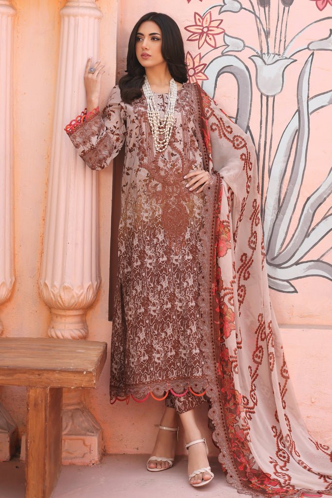 Charizma 3 Piece Embroidered Lawn Suit (AG4-09)