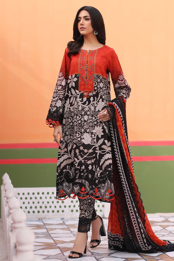 Charizma 3 Piece Embroidered Lawn Suit (AG4-10)