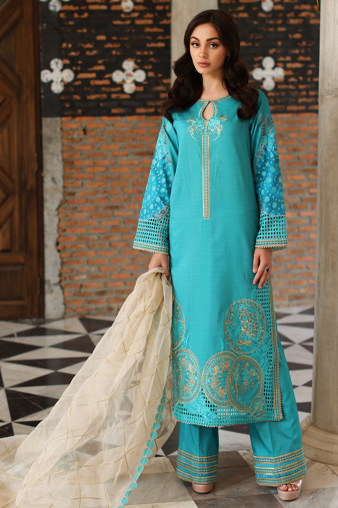 Charizma 3 Piece Embroidered Lawn Suit (RE4-03)