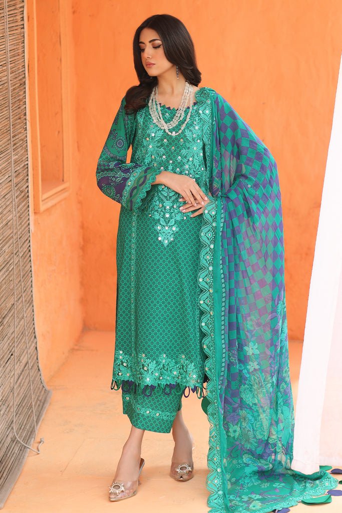 Charizma 3 Piece Embroidered Lawn Suit (AG4-05)