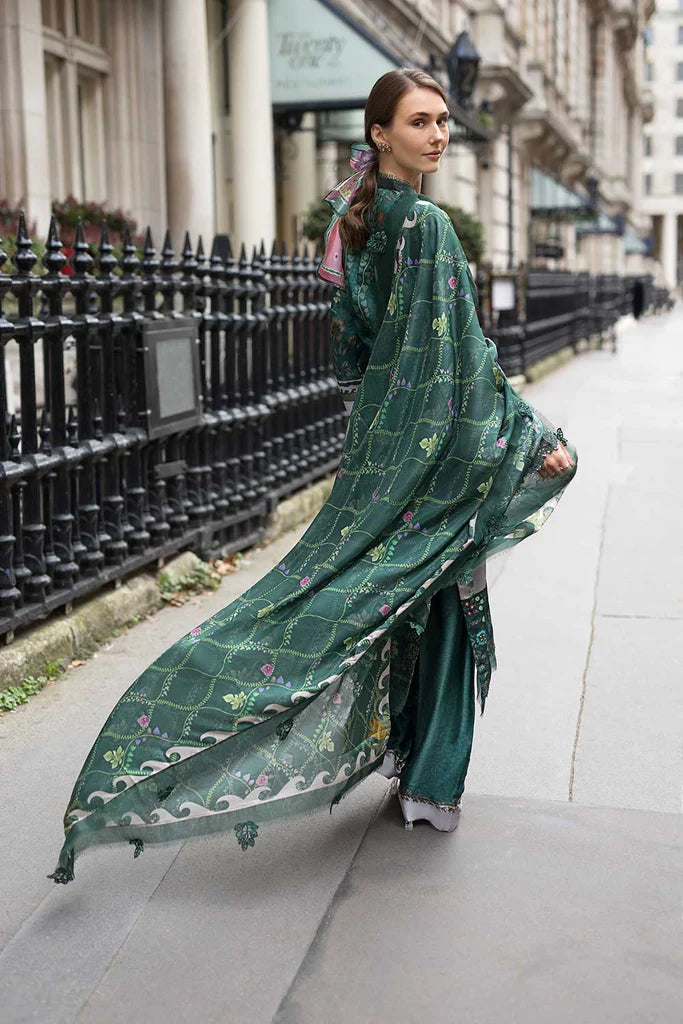 Sobia Nazir 3Pc Printed Satin Suit ST24-02 gulbuy.com