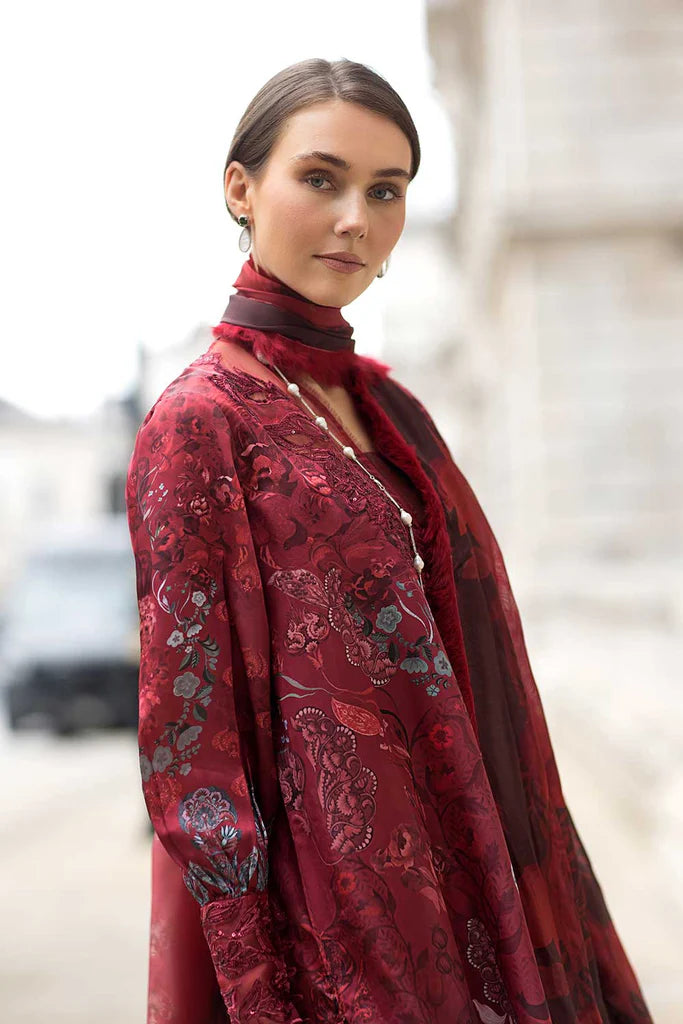 Sobia Nazir 3Pc Printed Satin Suit ST24-05 gulbuy.com
