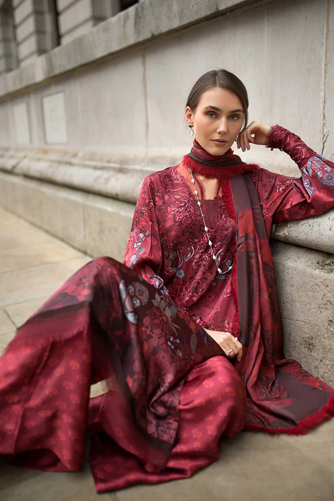 Sobia Nazir 3Pc Printed Satin Suit ST24-05 gulbuy.com