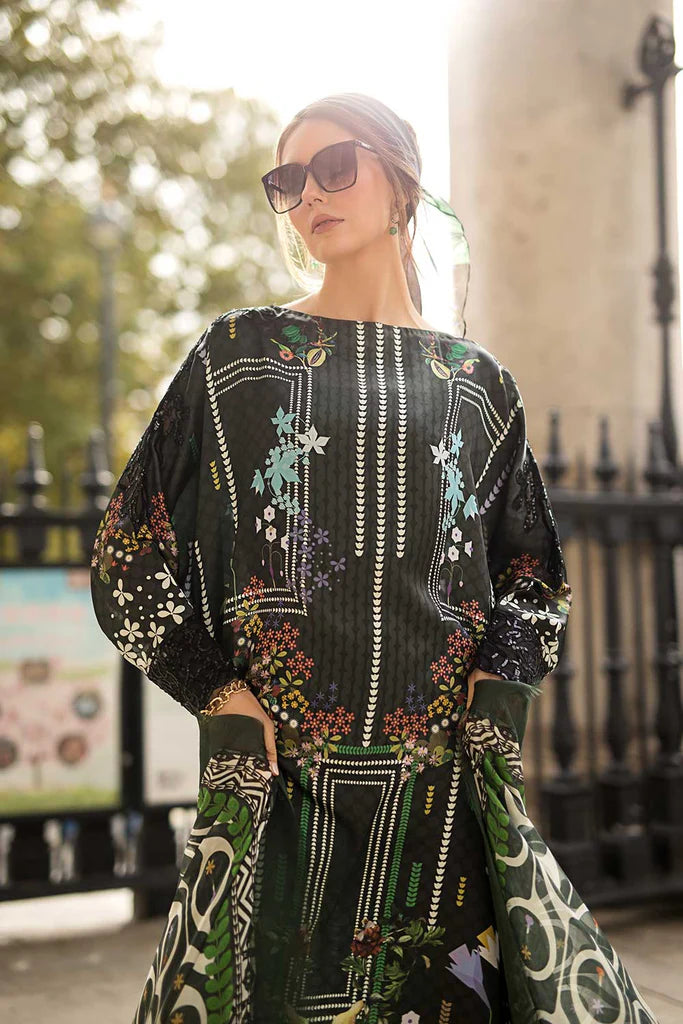 Sobia Nazir 3Pc Printed Satin Suit ST24-09 gulbuy.com