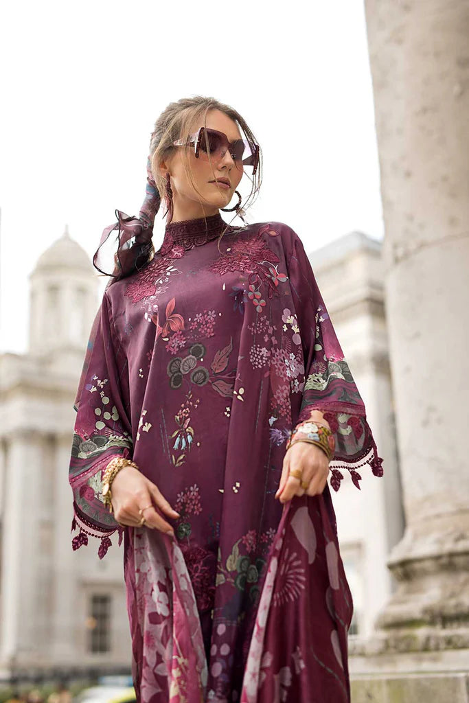 Sobia Nazir 3Pc Printed Satin Suit ST24-10 gulbuy.com