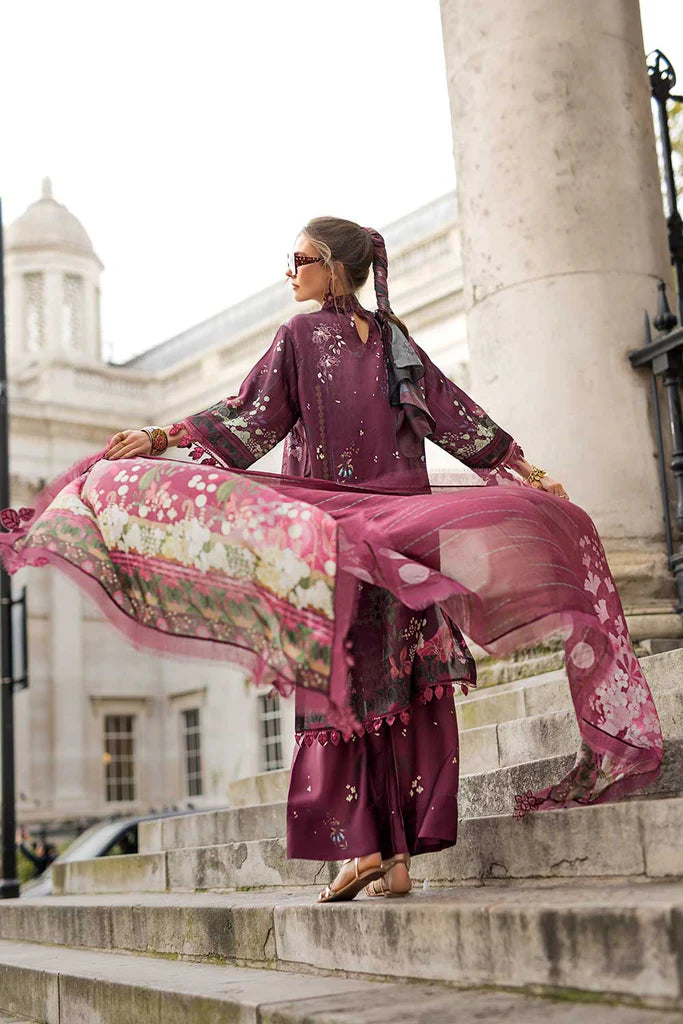 Sobia Nazir 3Pc Printed Satin Suit ST24-10 gulbuy.com